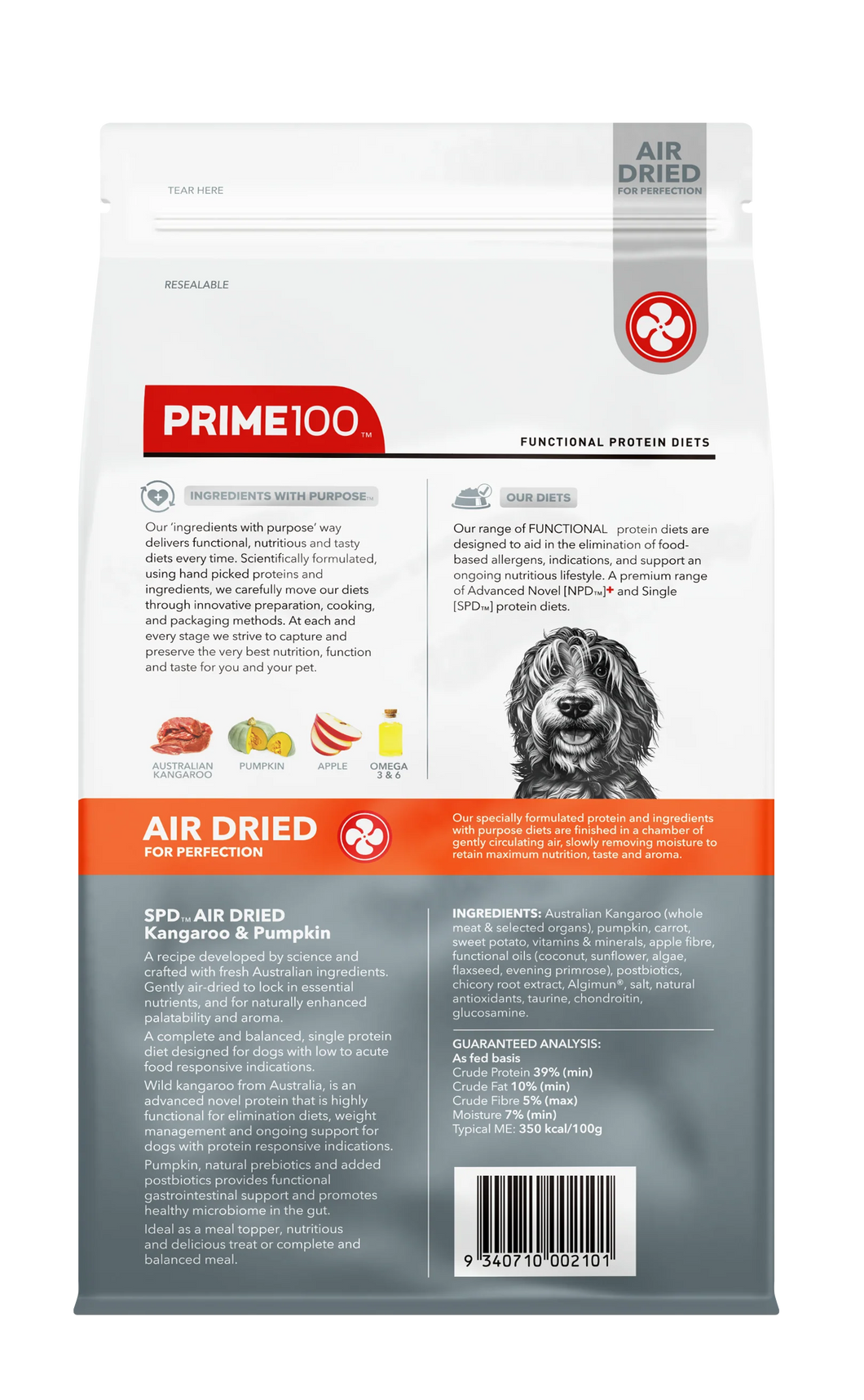 Prime 100 Air Dried - Kangaroo & Pumpkin